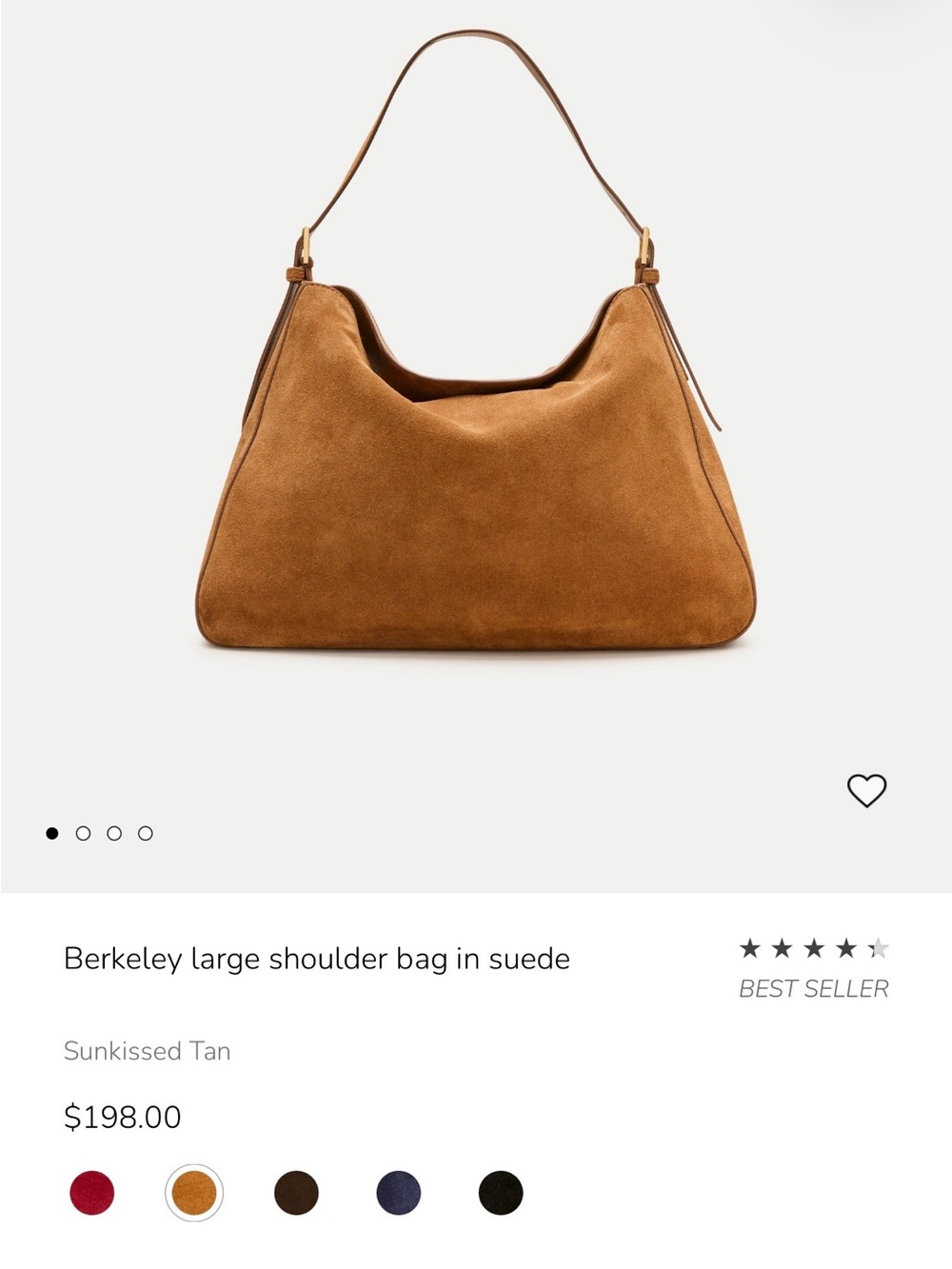 Jcrew Berkeley Large Shoulder Bag in Sunkissed Tan, NWOT